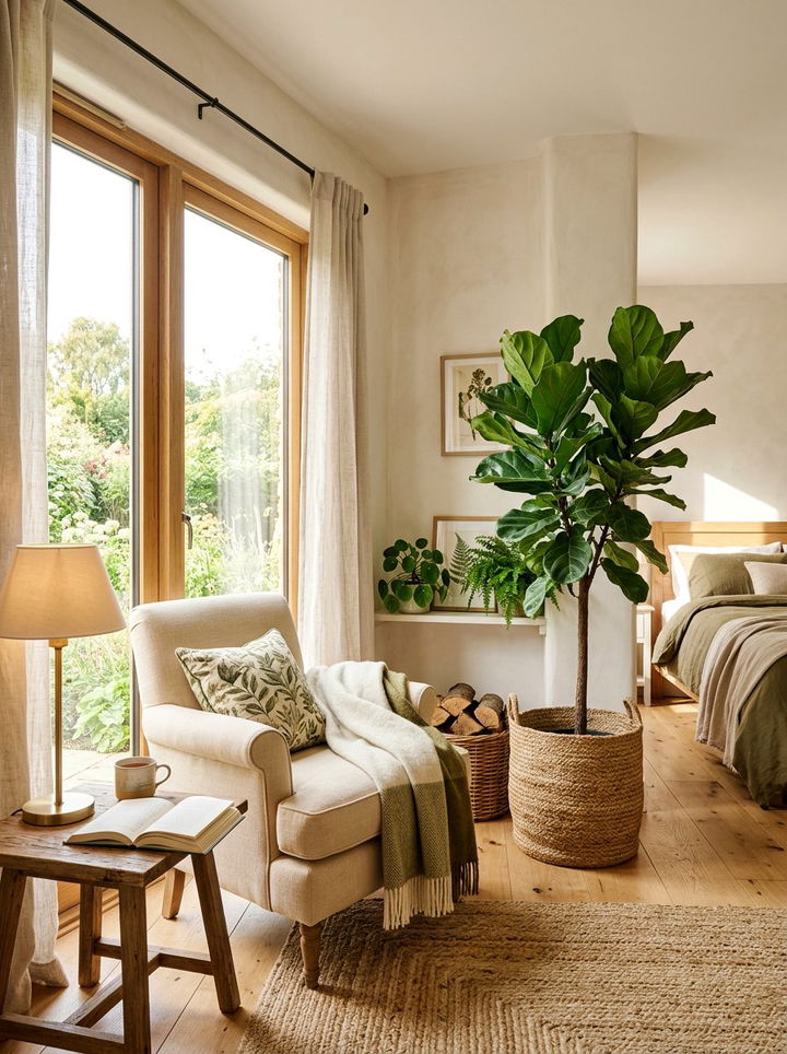 Jute plant pot for bedroom - 30 jute bedroom ideas