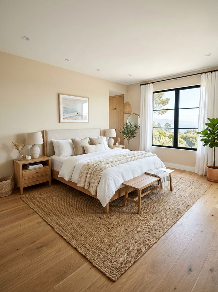 Jute rug under bed - 30 jute bedroom ideas