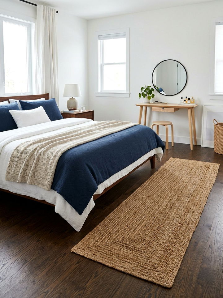 Jute runner for bedroom - 30 jute bedroom ideas