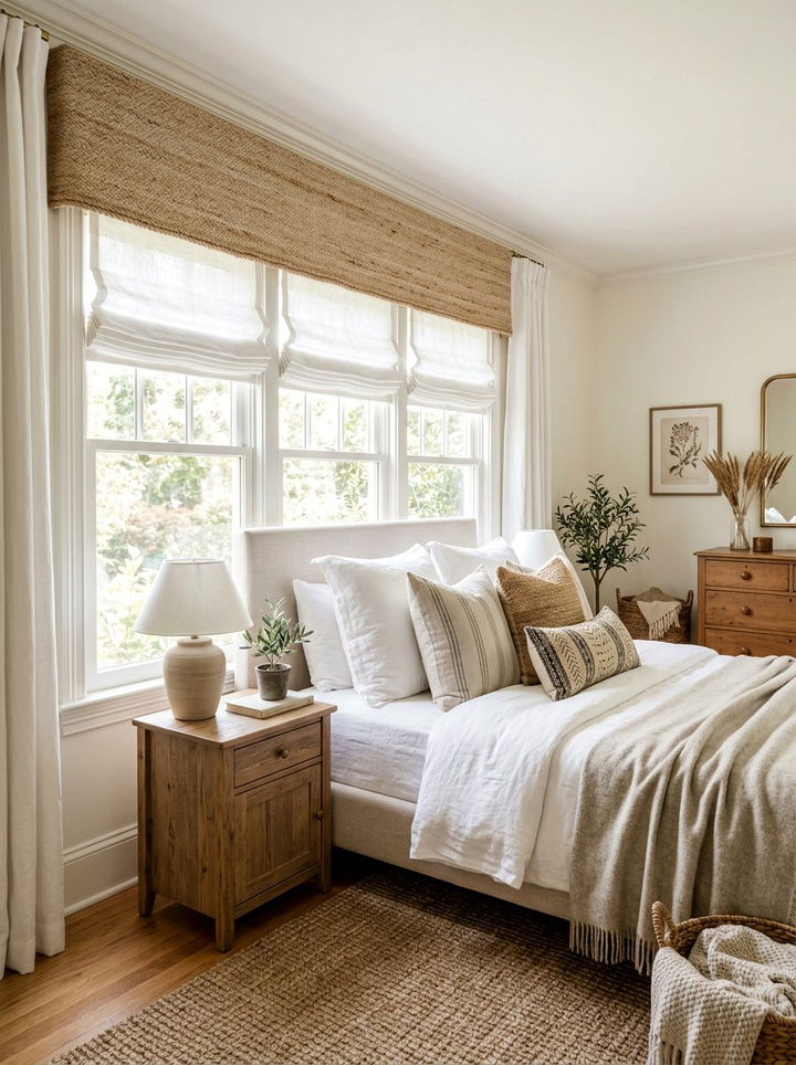 Jute valance for bedroom - 30 jute bedroom ideas