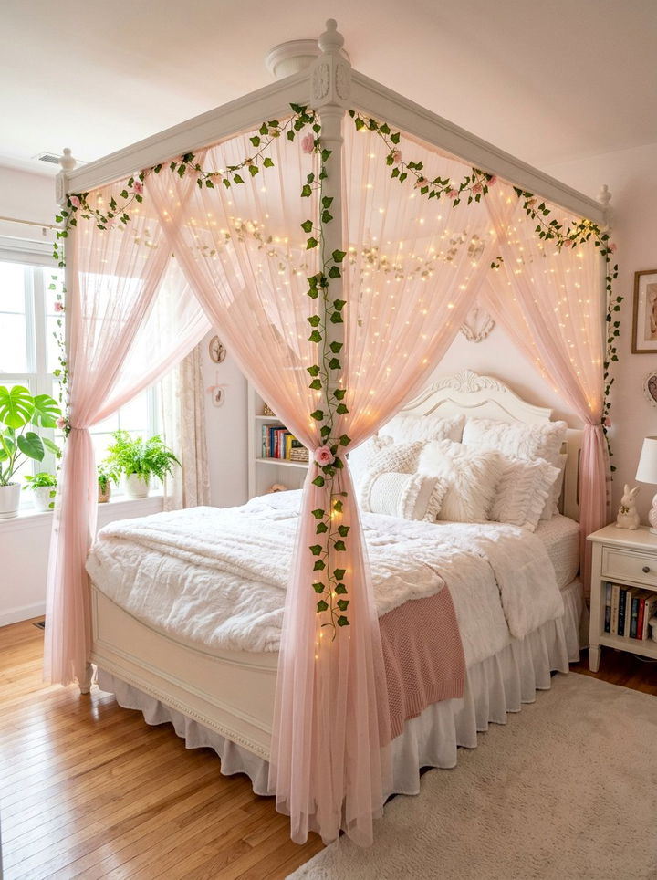 Kawaii Canopy Bed - 30 kawaii bedroom ideas