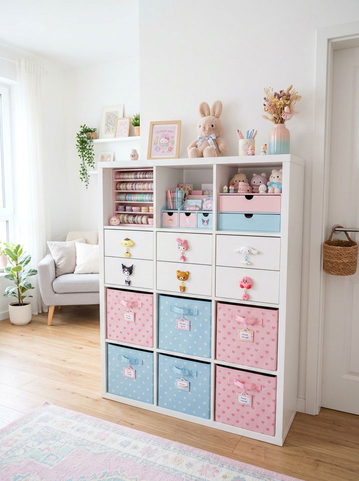 Kawaii Storage Cabinet - 30 kawaii bedroom ideas