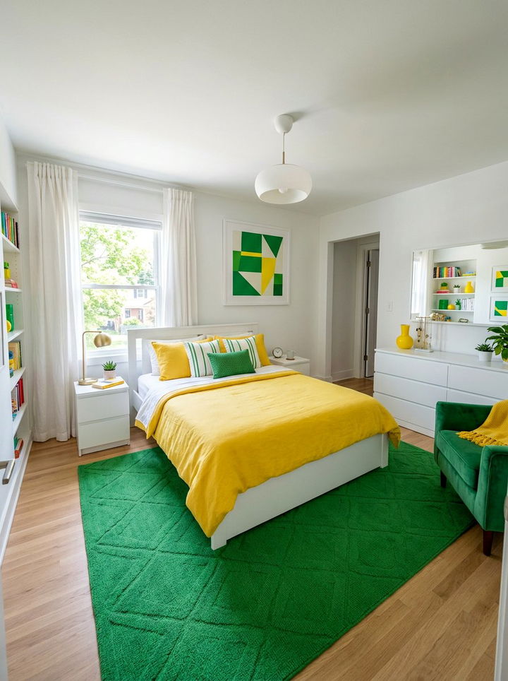 Kelly Green And Canary Yellow Bedroom - 30 yellow green bedroom ideas