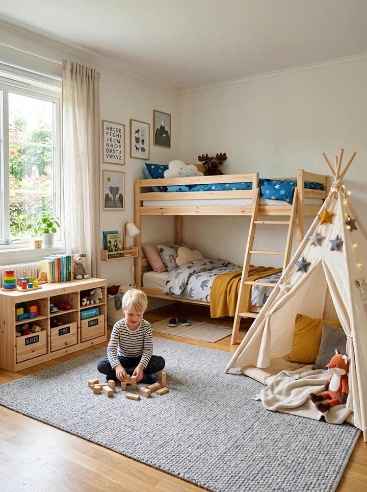 Kid Friendly Swedish Room - 30 Swedish bedroom ideas