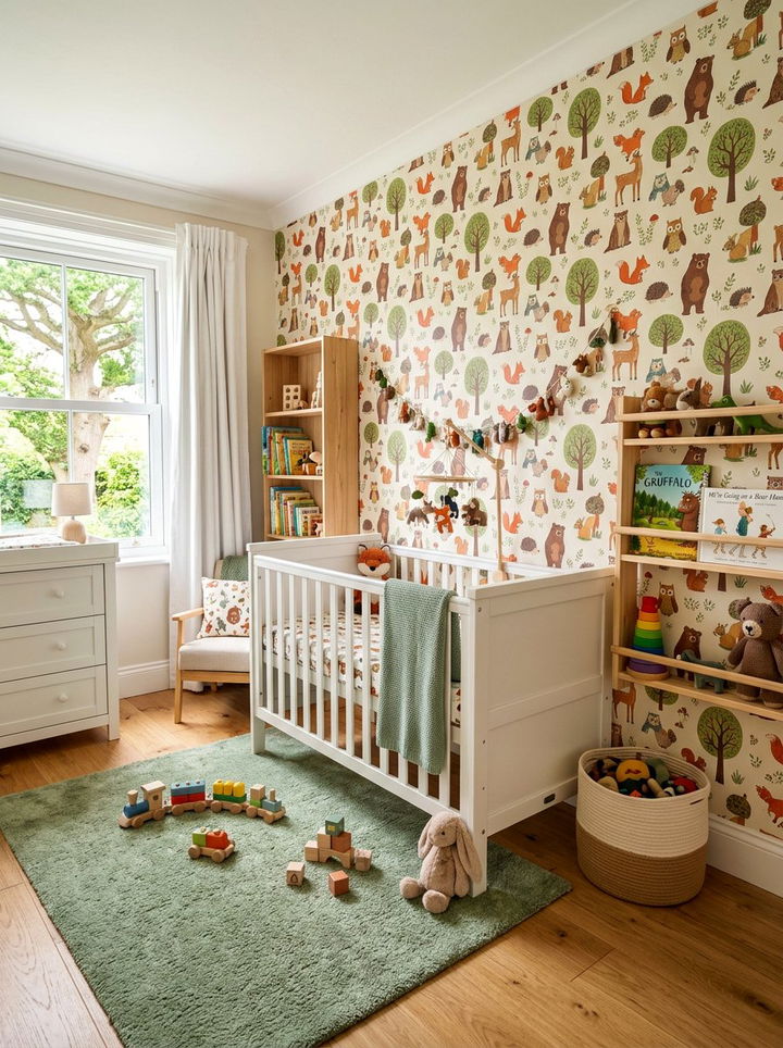 Kids Animal Pattern Wallpaper - 30 bedroom removable wallpapers