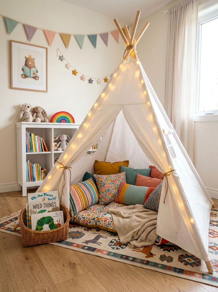 Kids Bedroom Reading Teepee - 30 bedroom reading nook ideas