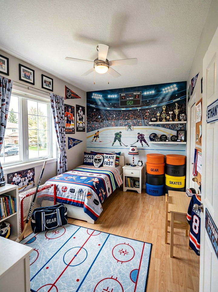 Kids Hockey Bedroom - 30 hockey bedroom ideas