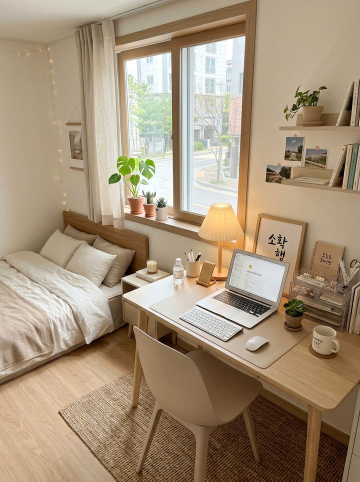 Korean Aesthetic Desk - 30 Korean bedroom ideas
