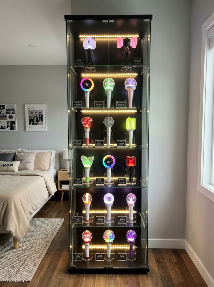Kpop Lightstick Display Case - 30 K-pop bedroom ideas
