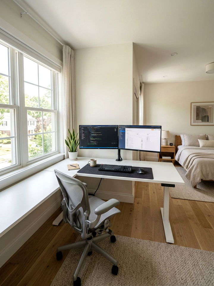 L Shaped Corner Desk - 30 bedroom workstation designs