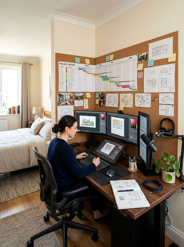 L Shaped Desk Cork Board - 30 bedroom cork boards