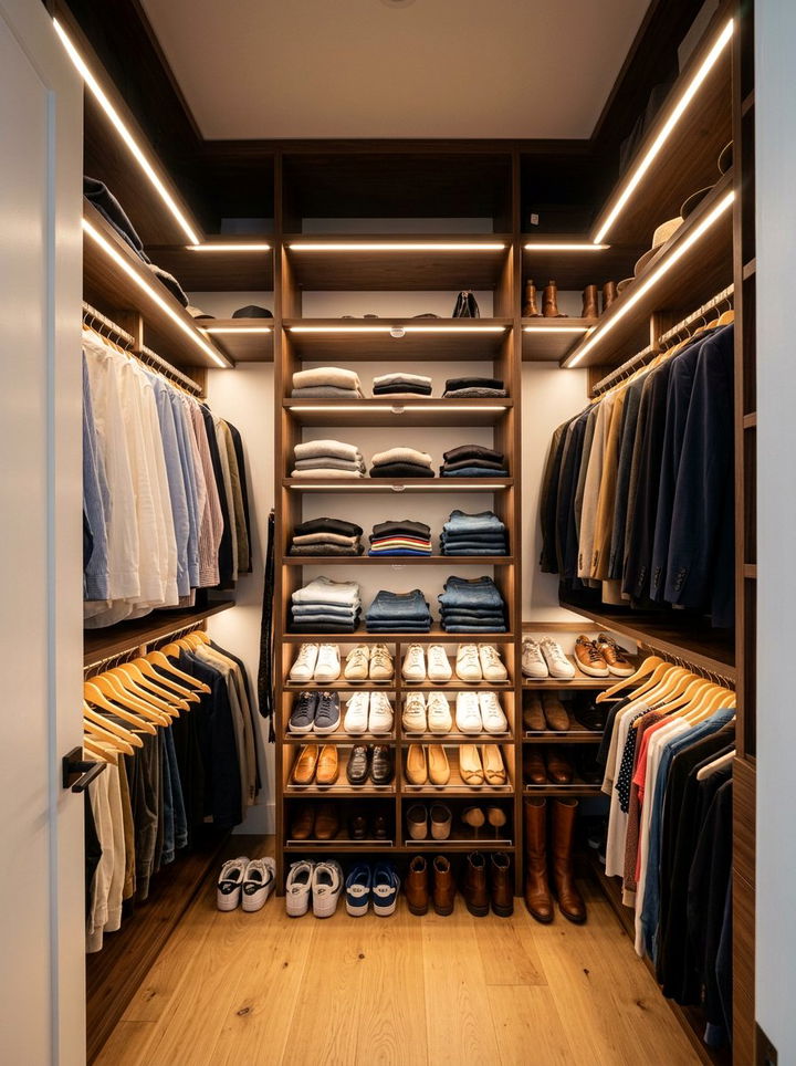 LED Motion Sensor Lighting - 30 bedroom closet organization