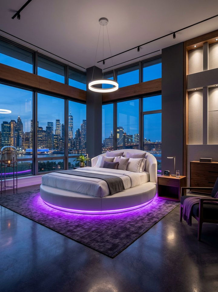 LED Round Bed - 30 bedroom round beds