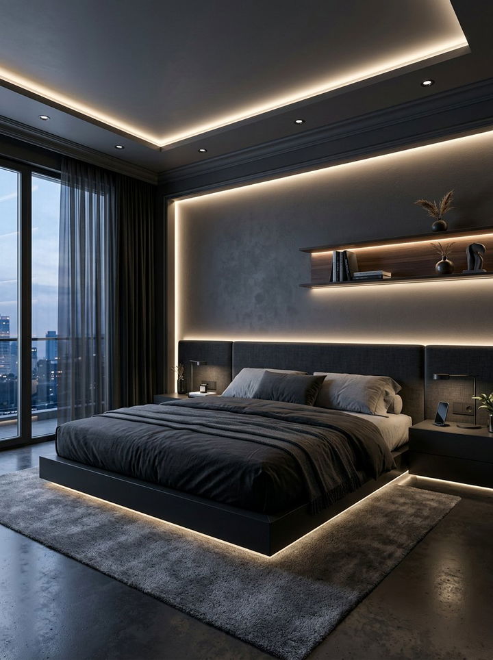 LED Strip Lighting - 30 bedroom lighting design