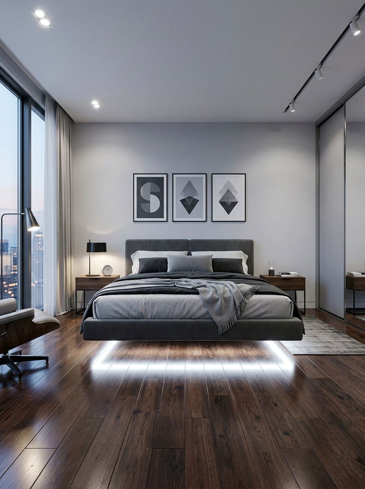 LED Strip Lights Under Bed - 30 bedroom lighting ideas