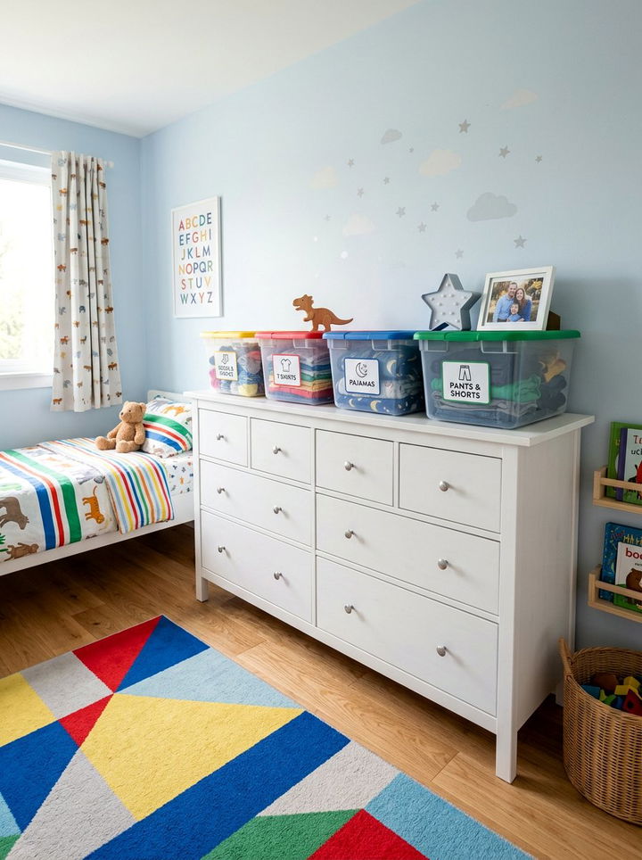 Labelled Bin Sets - 30 bedroom drawer organizers