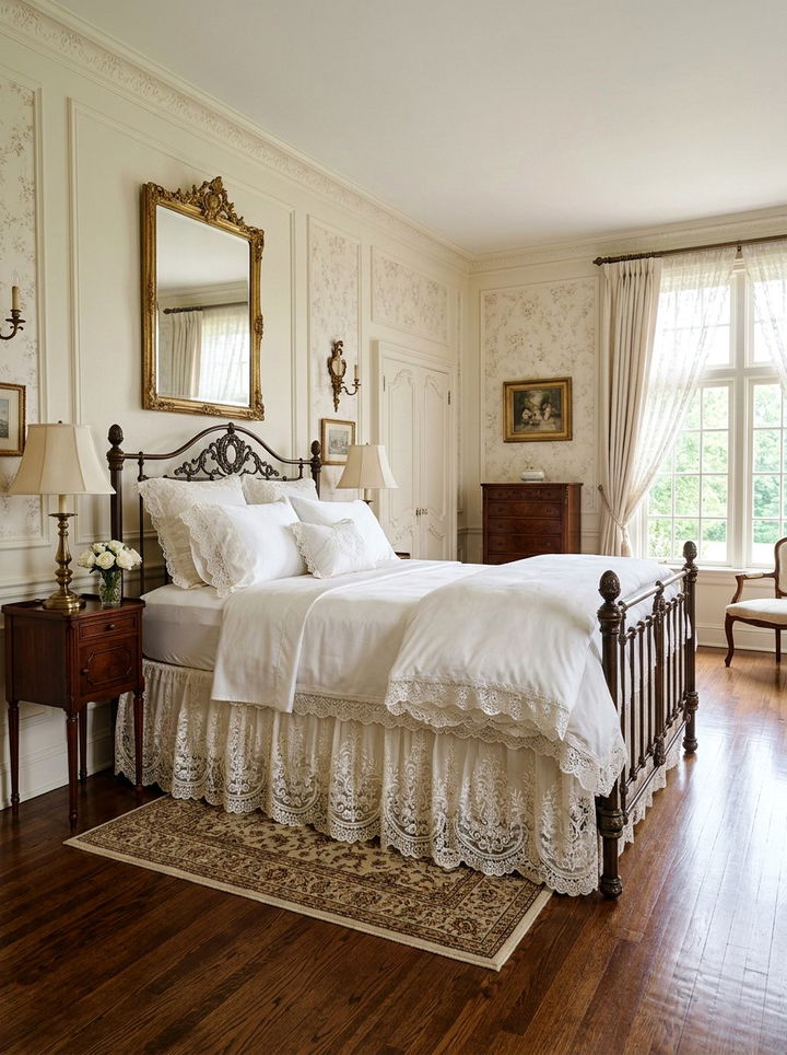 Lace Bed Skirt - 30 bedroom bed skirts