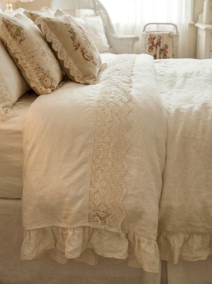 Lace Trim Flat Sheet - 30 bedroom flat sheets