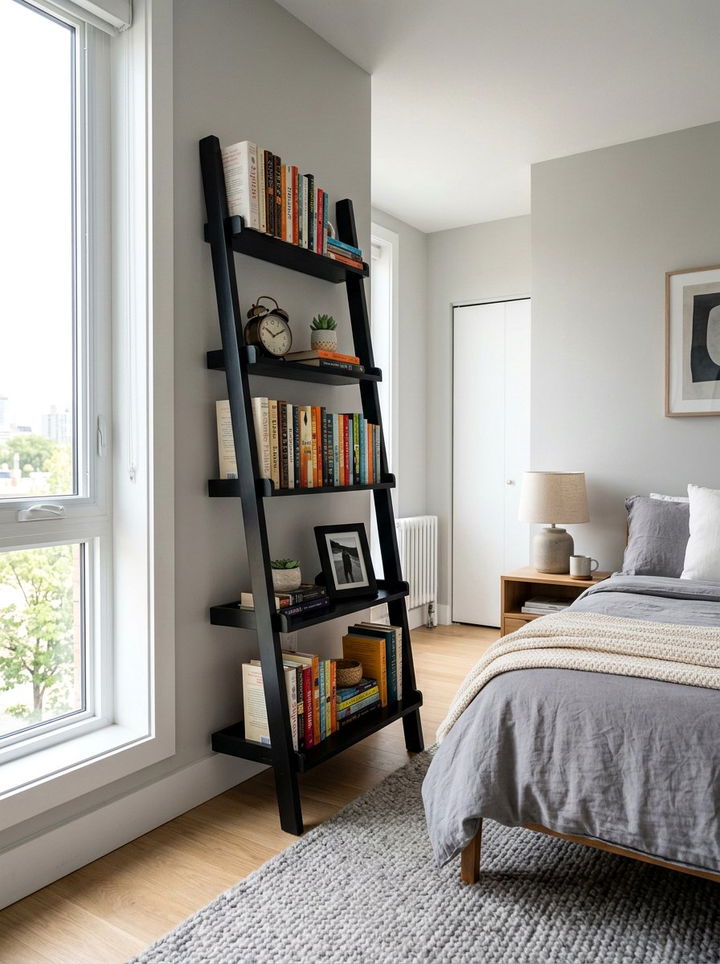 Ladder Bookshelf For Bedroom Corner - 30 bedroom bookshelf ideas
