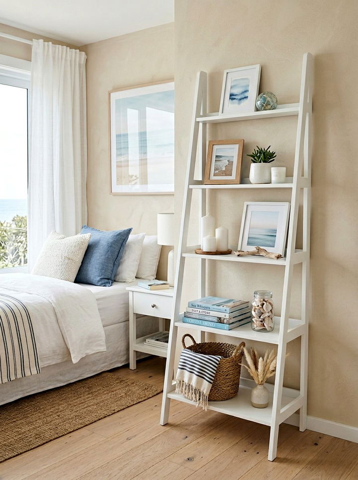 Ladder Shelf Bedroom - 30 bedroom wall storage ideas