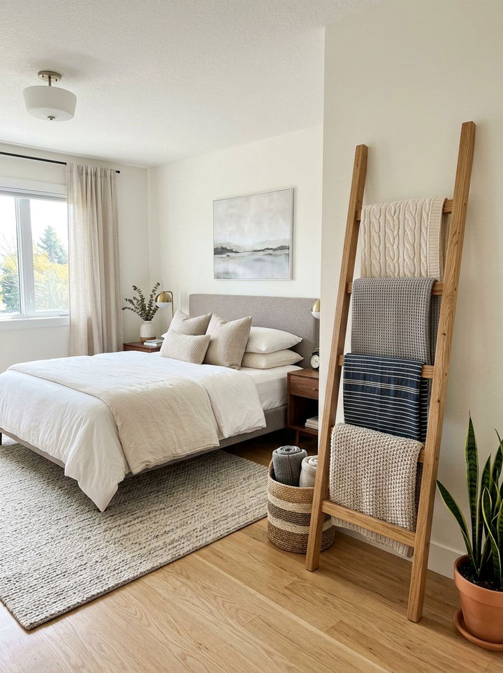 Ladder Towel Rack - 30 bedroom accessories