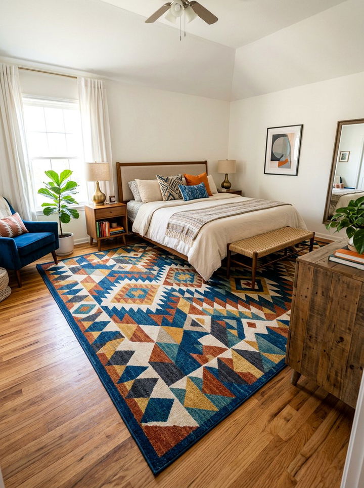 Large Area Rug Bedroom - 30 bedroom floor ideas