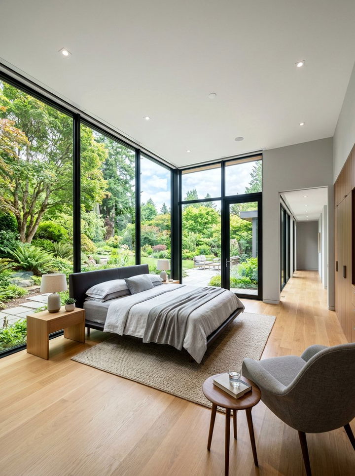 Large Bedroom With Floor To Ceiling Windows - 30 spacious bedroom ideas