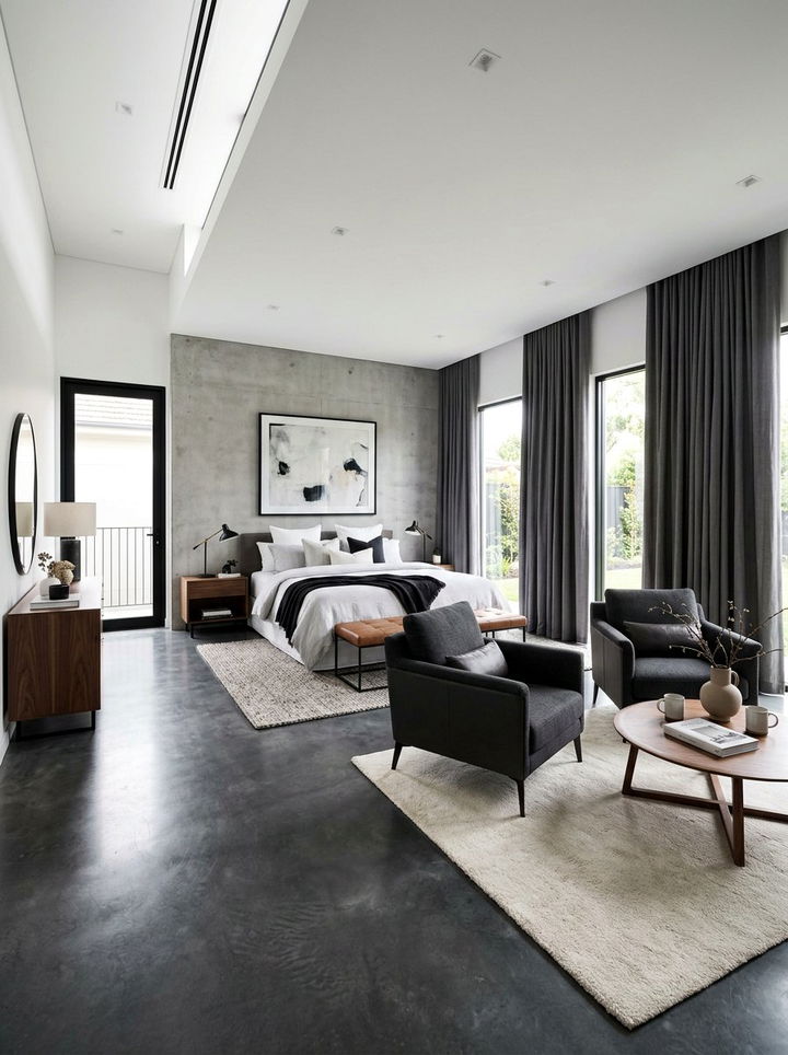Large Concrete Floor Bedroom - 30 bedroom concrete floors