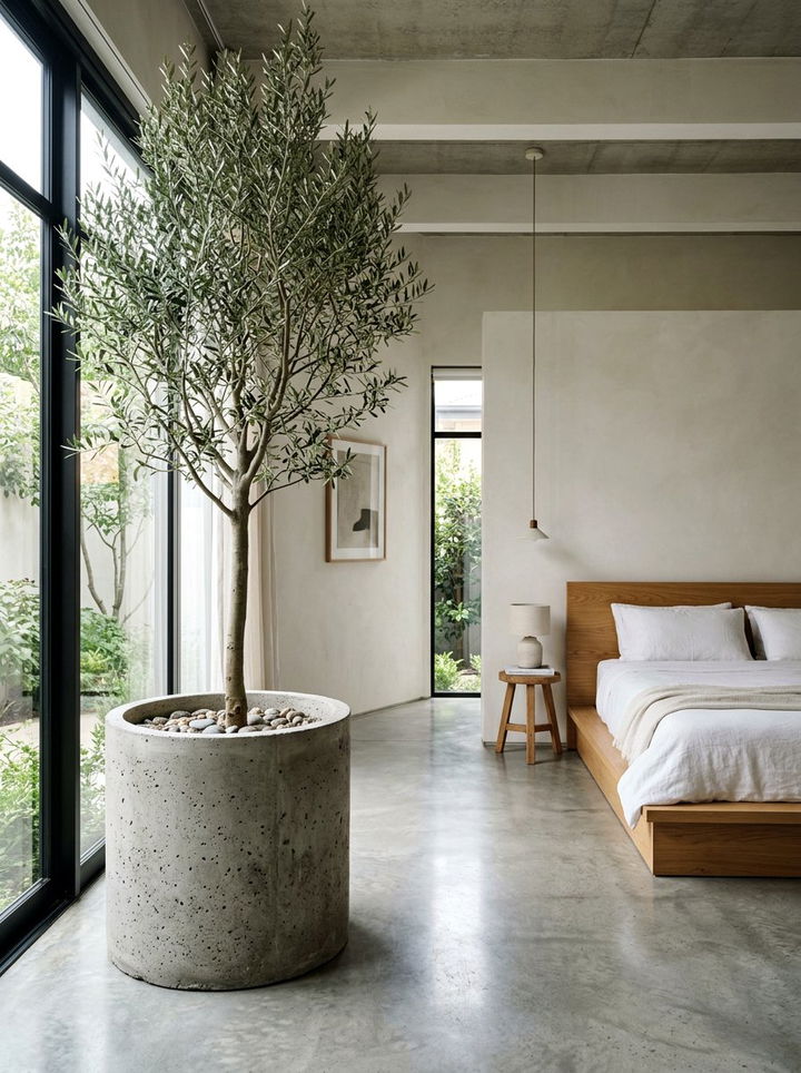 Large Concrete Floor Planter - 30 bedroom planters