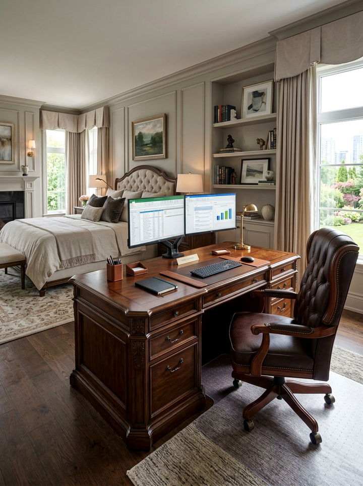 Large Executive Desk - 30 bedroom study desk ideas