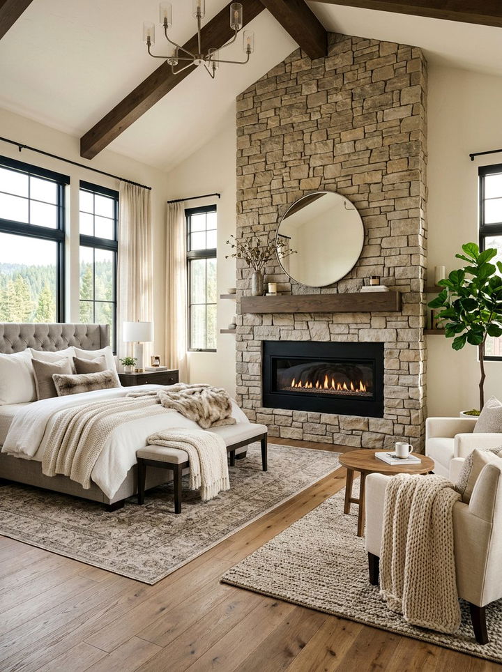 Large Master Bedroom Fireplace - 30 luxury bedroom ideas