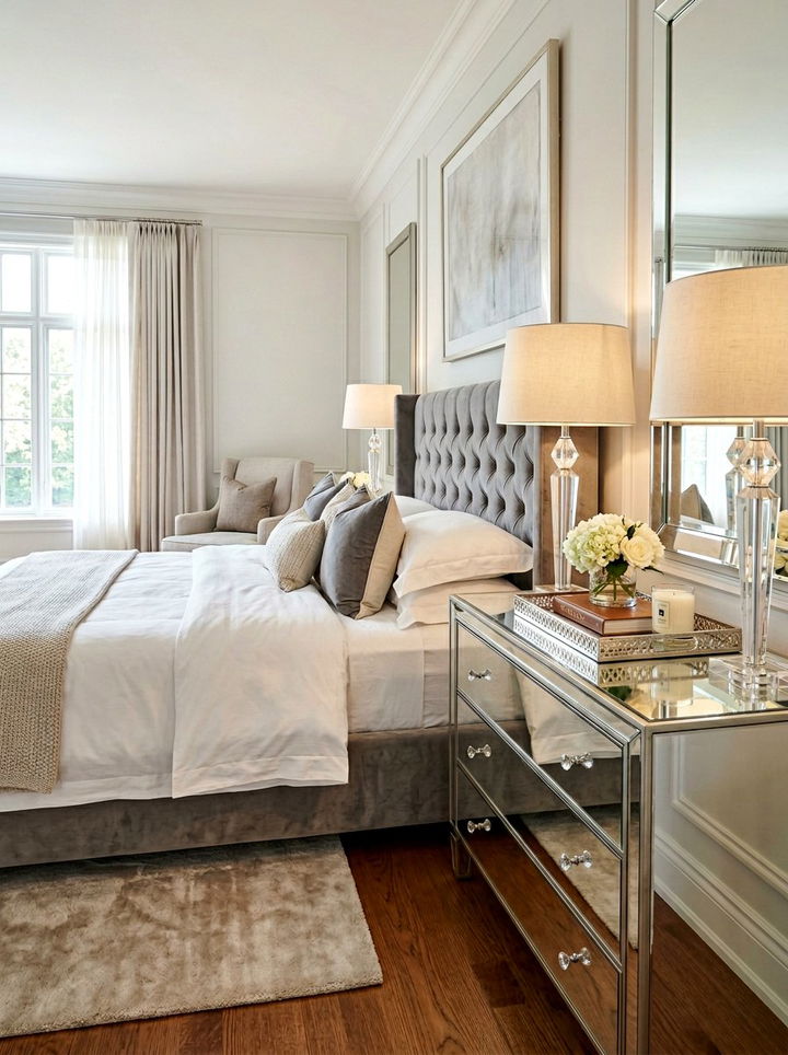 Large Mirrored Nightstand - 30 bedroom mirrored nightstands