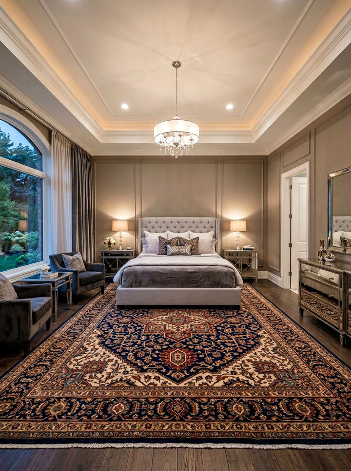 Large Persian rug under bed - 30 bedroom Persian rugs