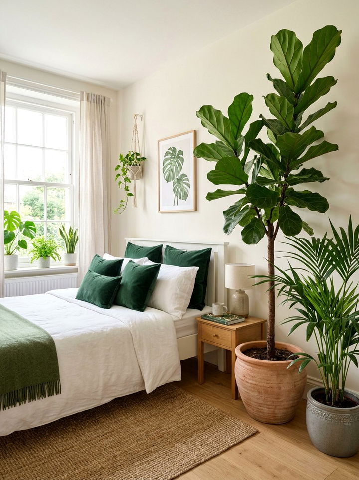 Large Potted Indoor Trees - 30 forest bedroom ideas