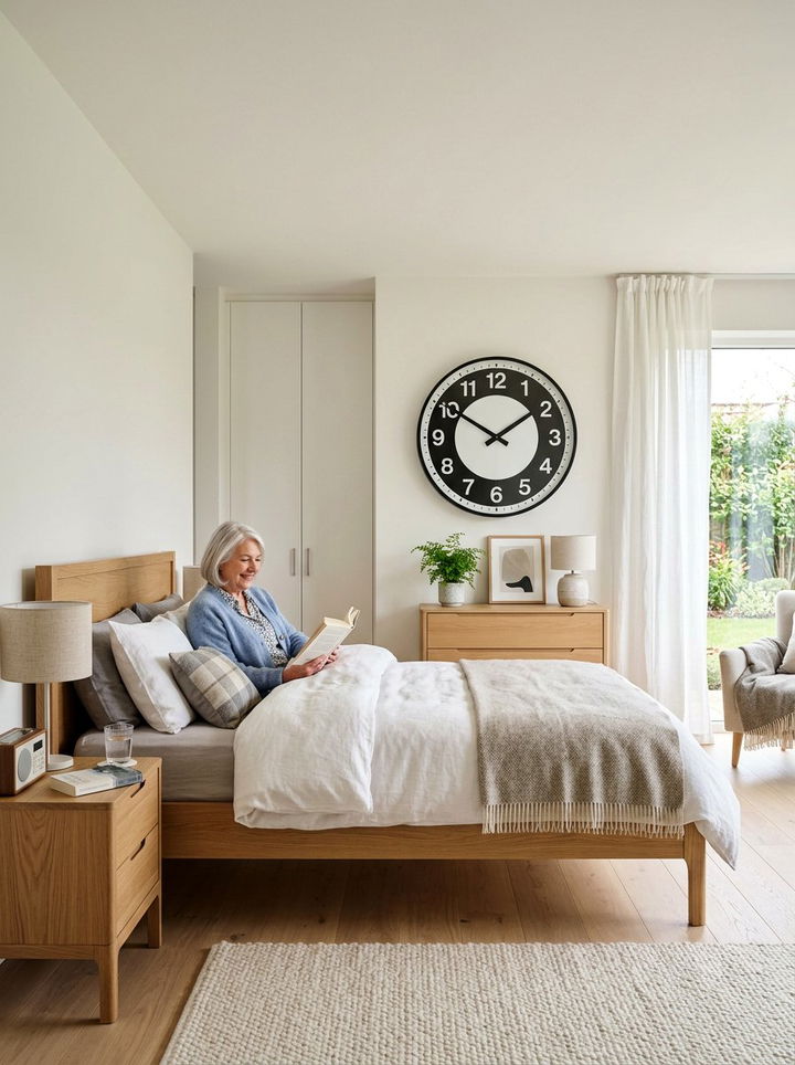 Large Print Wall Clock - 30 senior bedroom ideas