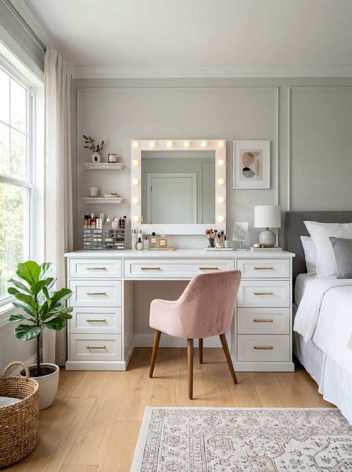 Large Storage Vanity Table - 30 bedroom vanity tables