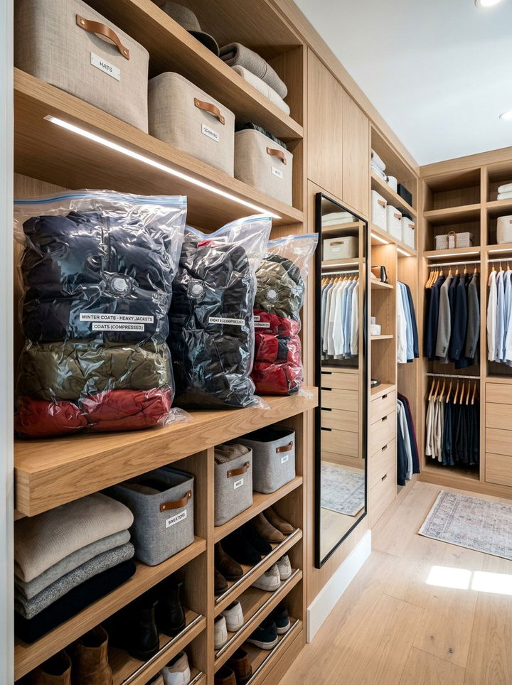 Large Vacuum Bag Winter Coat - 30 bedroom vacuum storage bags