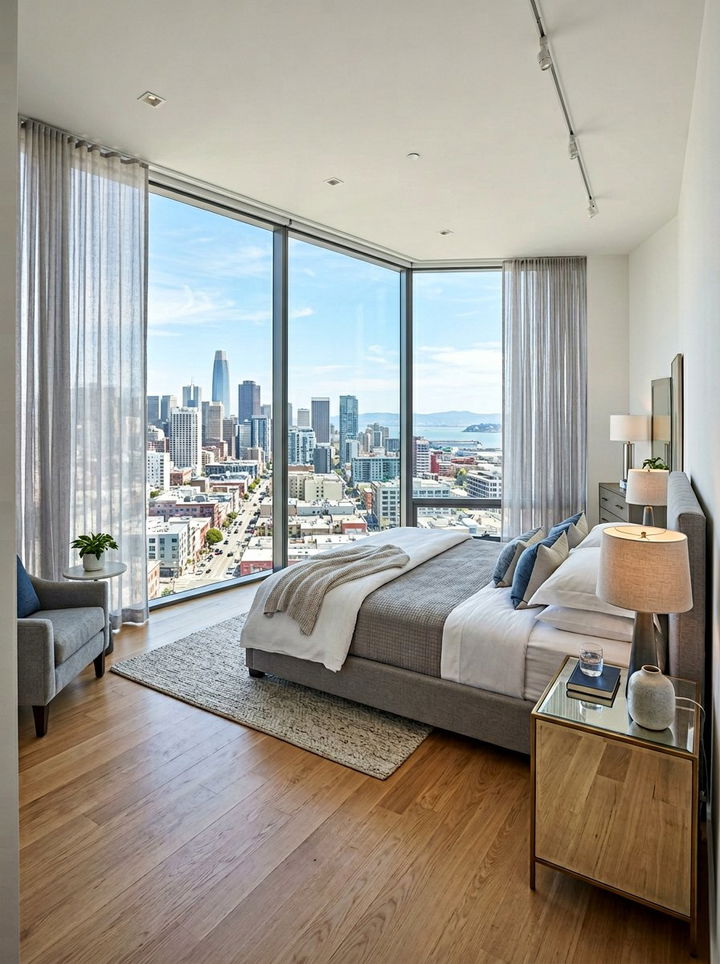 Large Window Bedroom - 30 townhouse bedroom ideas