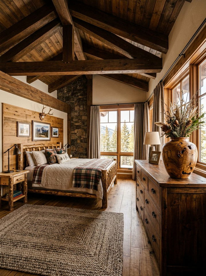 Large Wooden Vase - 30 bedroom vase ideas