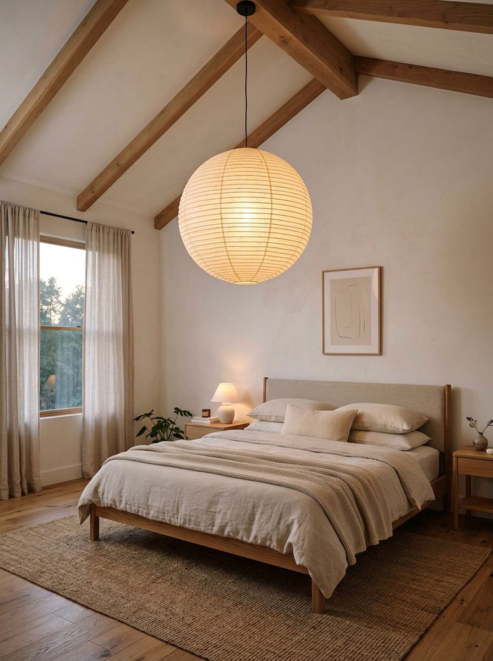 Large paper lantern - 30 Danish bedroom ideas