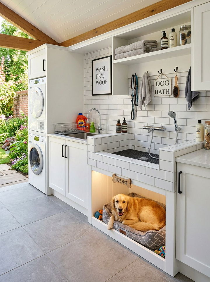 Laundry Room Dog Station - 30 dog bedroom ideas
