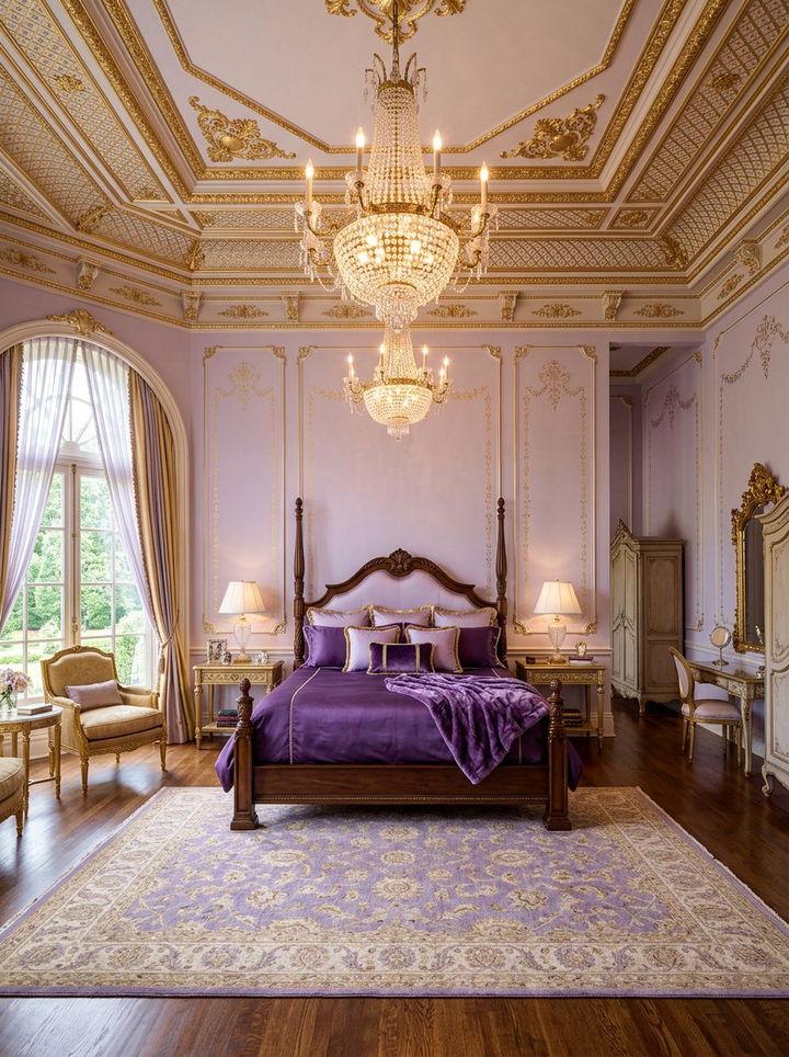 Lavender And Gold Bedroom - 30 maximalist bedroom color ideas