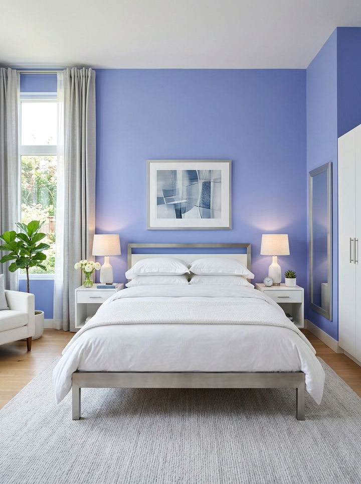 Lavender Blue Periwinkle Walls - 30 periwinkle bedroom ideas