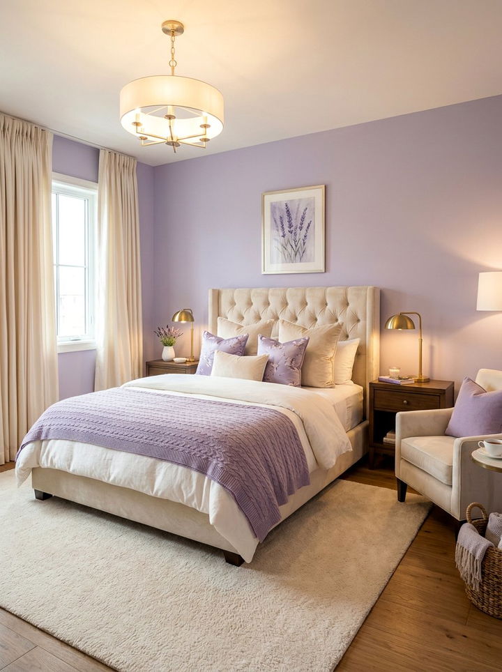 Lavender Cream Bedroom - 30 pastel purple bedroom ideas