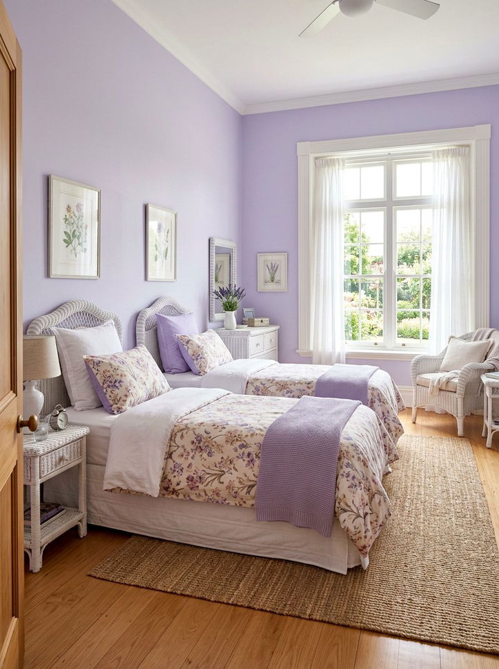 Lavender Guest Bedroom - 30 bedroom purple walls