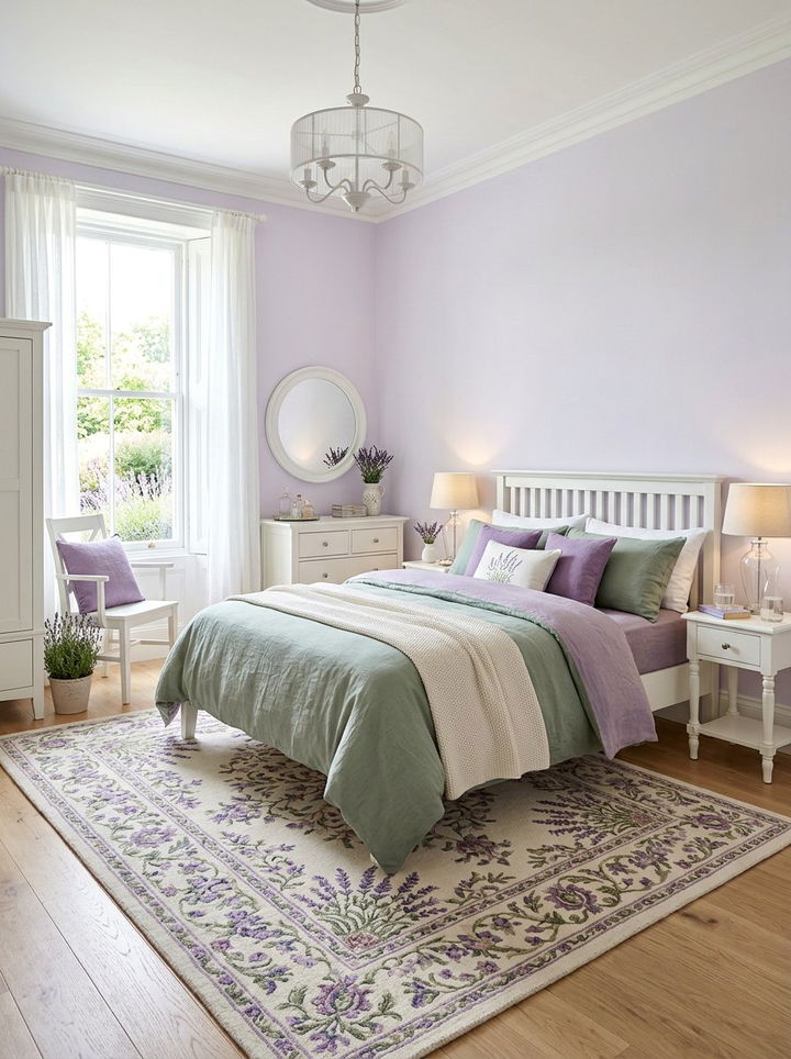 Lavender Theme Bedroom - 30 floral themed bedroom ideas