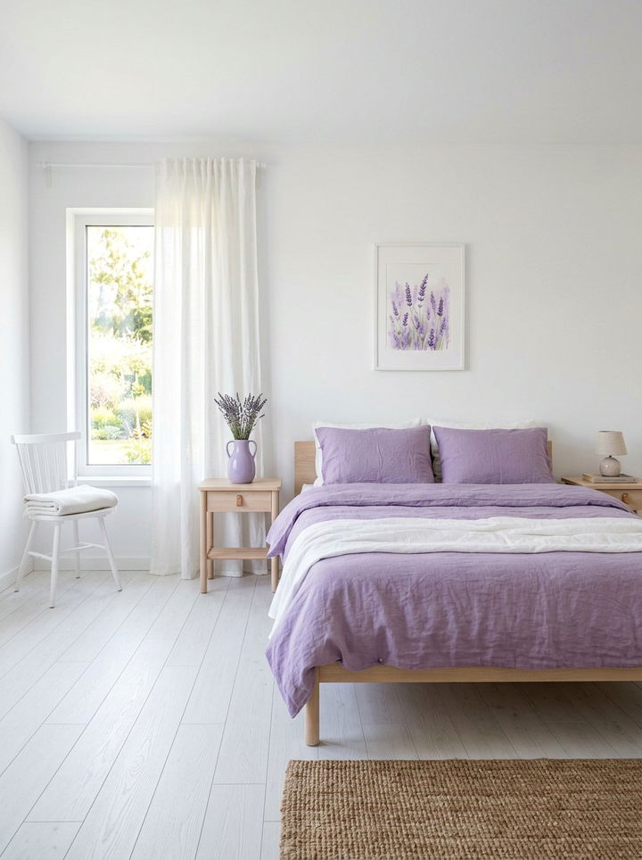 Lavender White Bedroom - 30 purple bedroom ideas