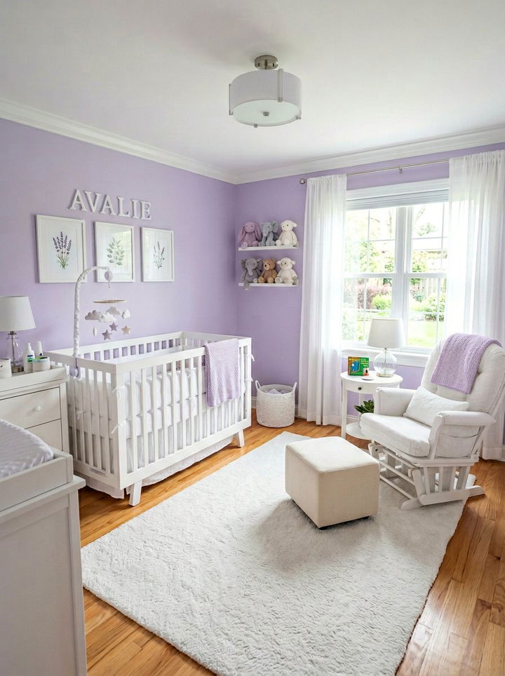 Lavender White Nursery Bedroom - 30 lavender and white bedroom ideas
