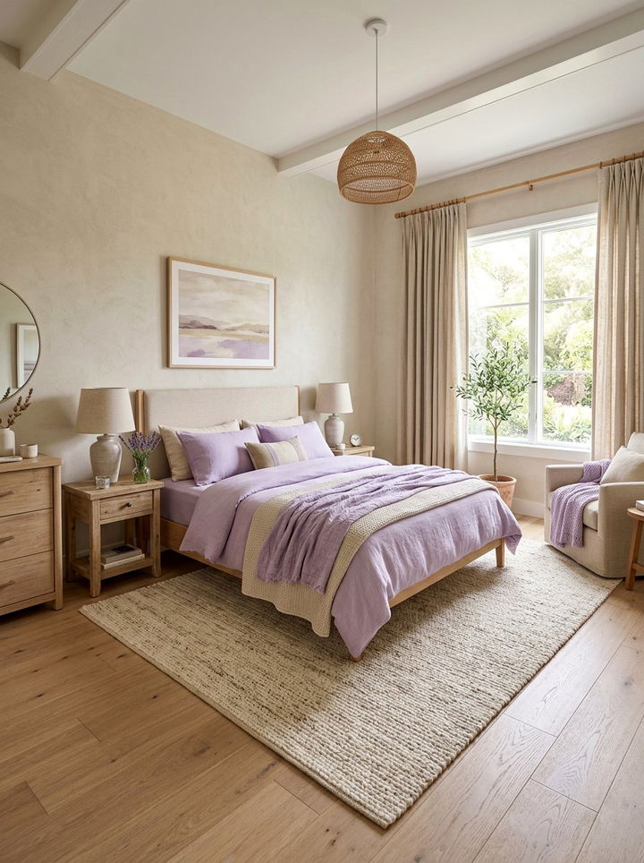 Lavender and Beige Bedroom - 30 lavender bedroom color schemes