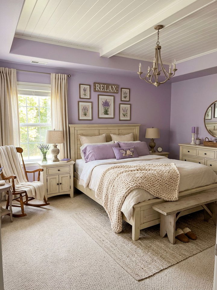 Lavender and Cream Bedroom - 30 lavender bedroom color schemes